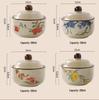 Chinese Retro Ceramic Single-Serve Stew and Soup Pot with Lid