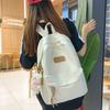 Koreanischer Harajuku Ins All-Matching Schultasche Weibliche Mittelschüler Reine Farbe Rucksack Einfach Lässig Reisen