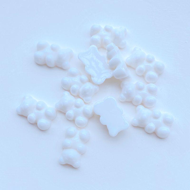 20pcs Mix Colors Resin Bear Sweet Candy Flatback Cabochon  Miniature pattern applique ornament craft DIY scrapbook