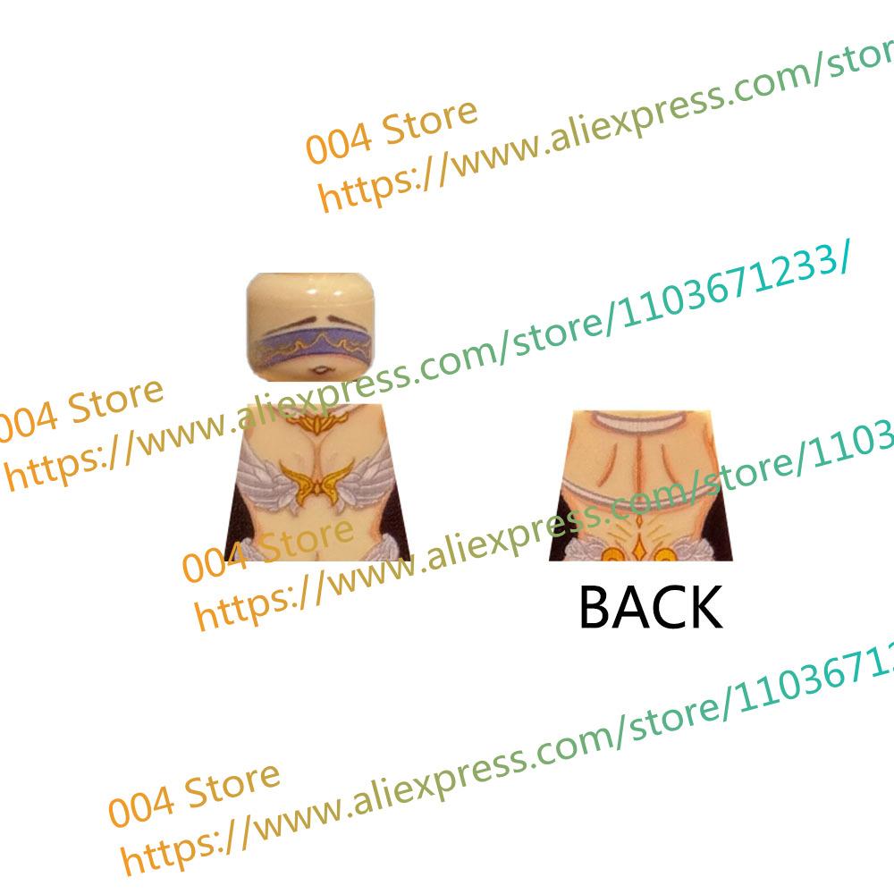 18+ Adult Building Block MOC Anime Action Figure Sexy Model Date Cartoon Swimwear Girl Hair Kit Ornament Toy Gift Collection F31