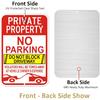 2 Pack Large No Parking Sign, Private Property Sign, Do Not Block Driveway Sign,Violators Will Be Towed Away at Vehicle Owner's Expense, 18" x 12"