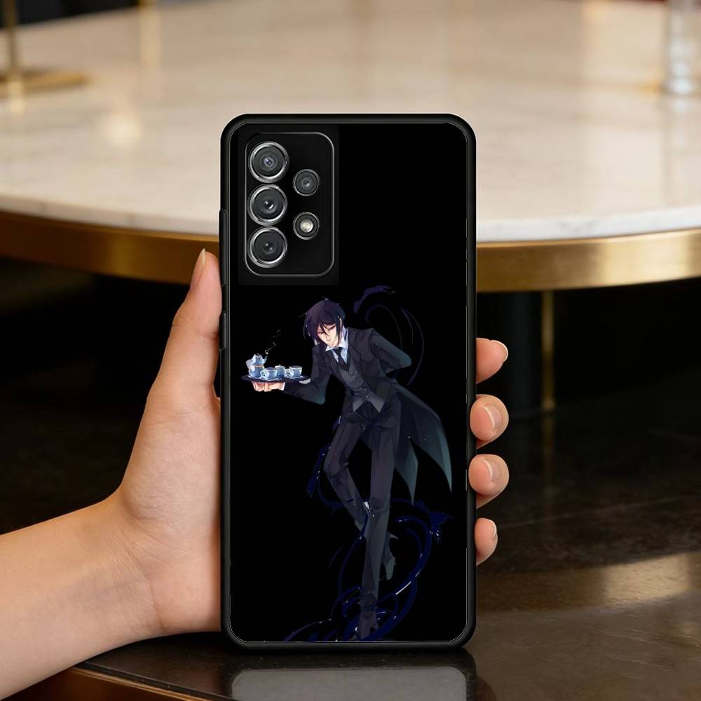 Black Anime B-ButlerS Soft Silicone Black Cover Phone Case For Samsung Galaxy A73,A72,A71,A70,A53,A52,A51