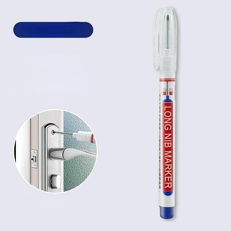 

1 шт., маркеры с длинной головкой 20 мм и глубоким отверстием для металлической перфорационной ручки, водонепроницаемые, для ванной комнаты, деревообрабатывающие украшения, многоцелевые синий