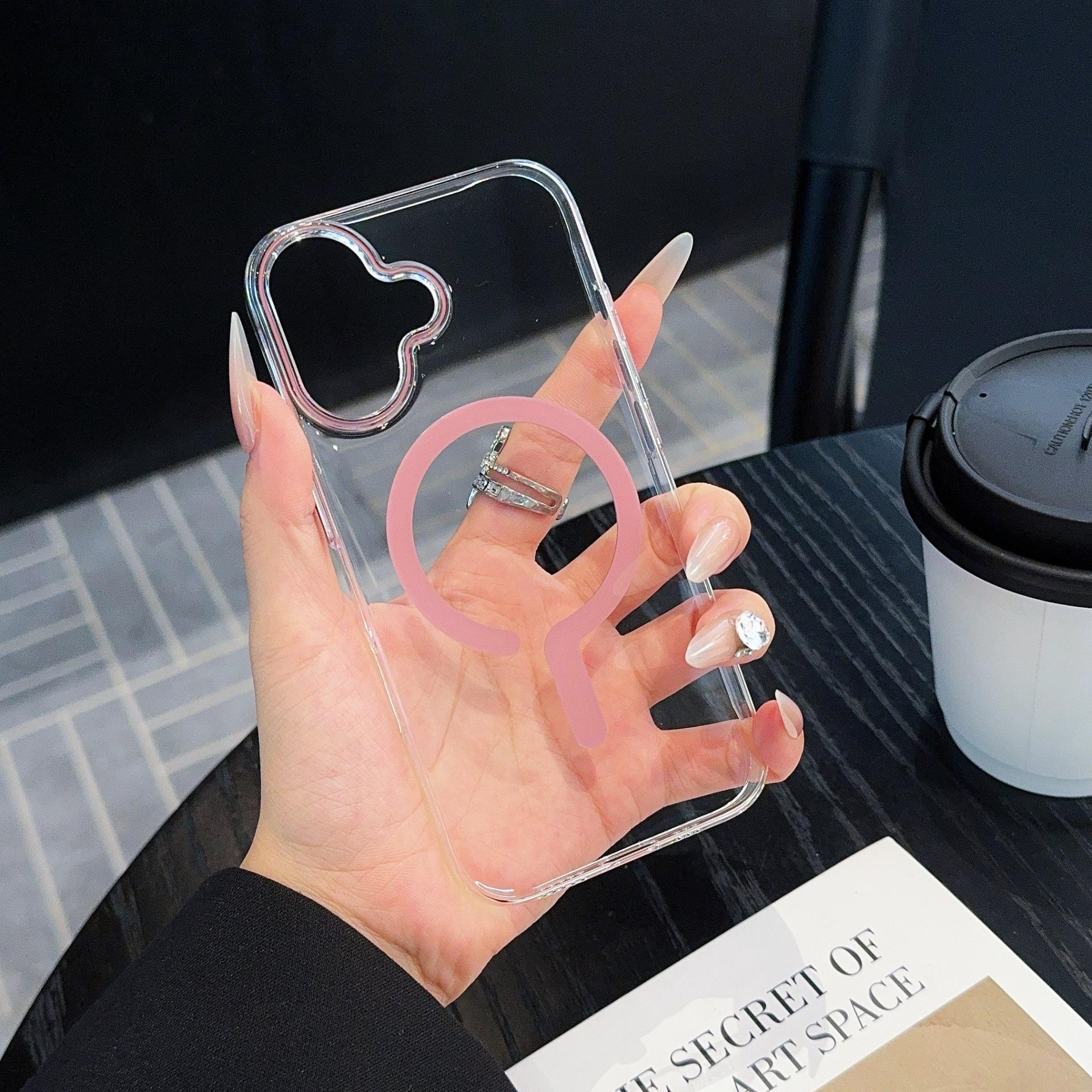 

iPhone 16 Plus Case: High Transparency with Magnetic Attraction and Question Mark Design Pro