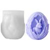 Easter Bunny Egg Silicone Mold Easter Bunny Egg Candle Mold Reusable Easy Release Mold For Wax Plaster Soap Arts & Crafts