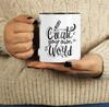 Inkdotpot Create Your Own World  11 Oz  Ceramic Coffee  Mugs Inspirational Quotes Gift For Co-Worker Boss