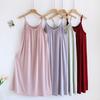 Medium Length Nightgown for Women's Summer Sexy Modal Dress with Chest Cushion Home Wear Femme