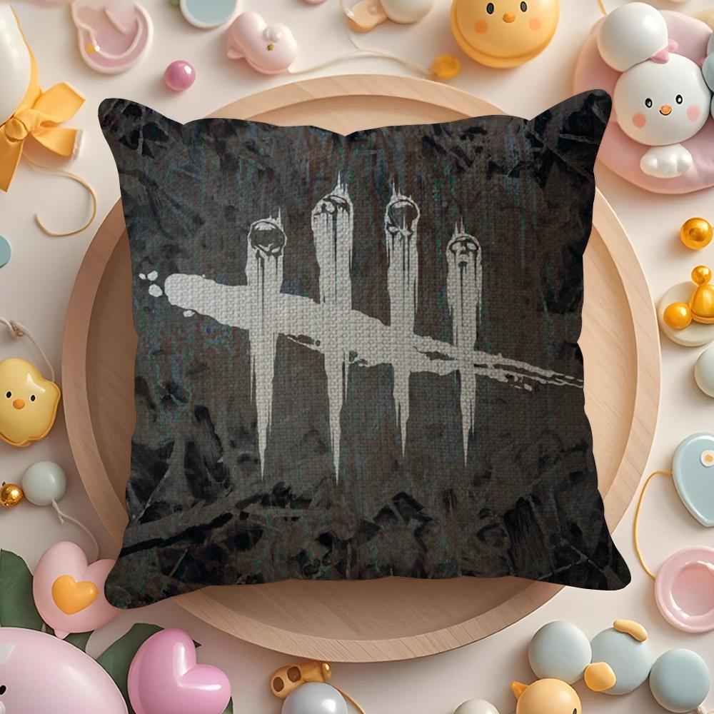 D-Deads By D-Daylights Cushion Cover Linen Organic Fabric Double-Sided Printing Breathable Pillow Case Sofa Home Decor Gift