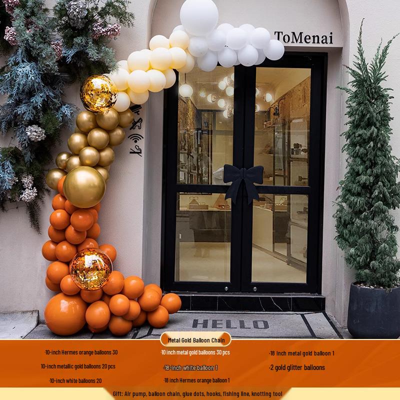 Graduation & Event Balloon Arch Decoration for Yoga Studio or Storefront Background