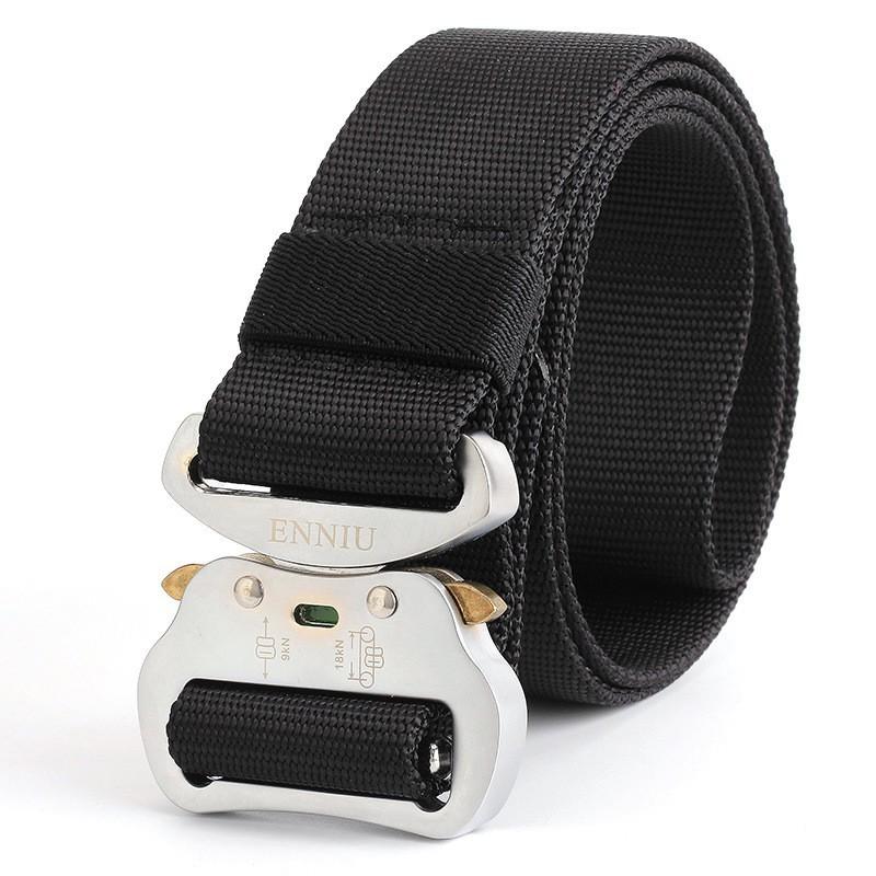 TUSHI4.3 Aluminum Buckle Men s Belt Tooling Multifunctional Nylon Outdoor Training Pants 125cm чёрный