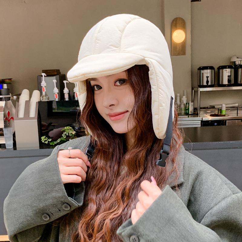 

Милая и классная шапка женская пуховая и пуховая шапка Lei Feng зимняя теплая и холодная шапка велосипедная шапка-ушанка