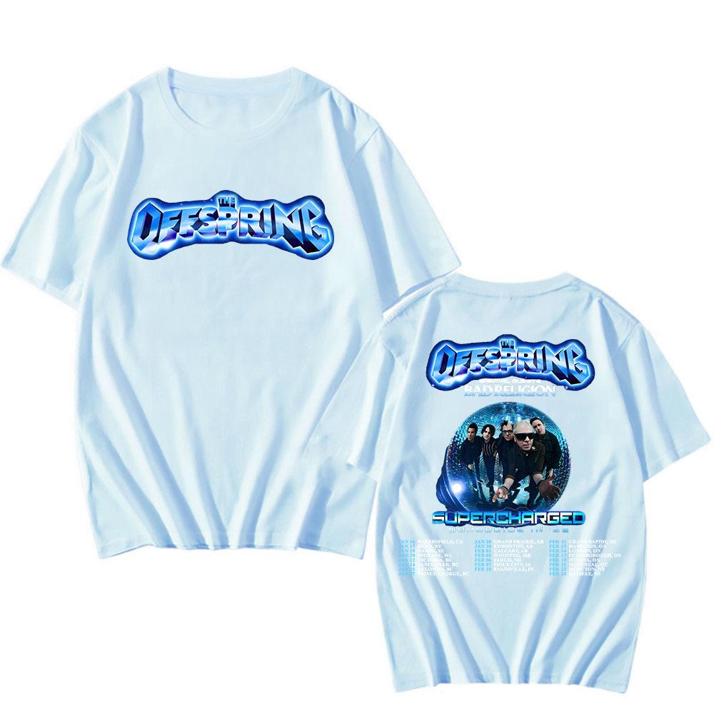 The Offspring SUPERCHARGE Worldwide in 2026 Tour Tshirts Cotton Short Sleeve Casual T-shirt Graphic Printing Clothing