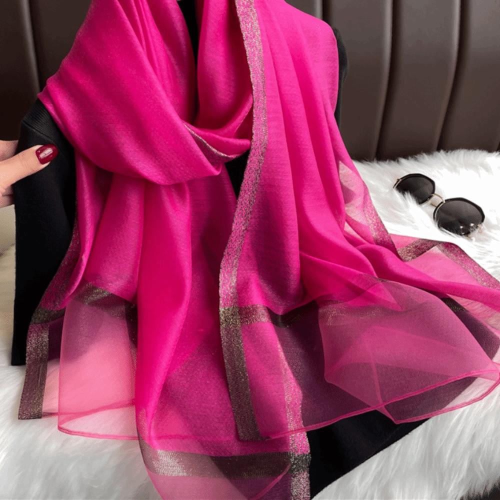 

Large Women Hijab Shawls Thin Long Shawls Elegant Luxury Silk Scarf Beach розы красного