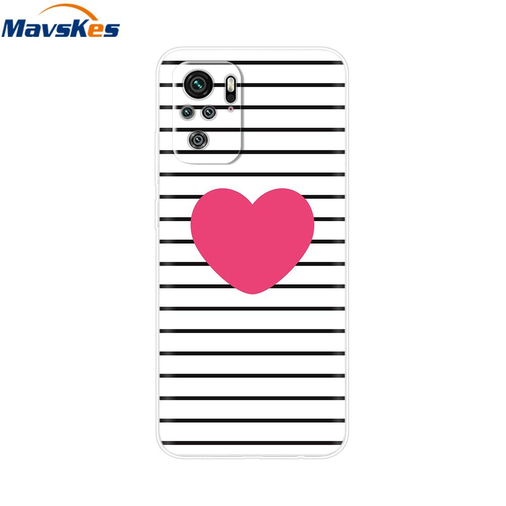 For Redmi Note 10 Case Note 10s Cover Phone Cases For Xiaomi Redmi Note 10 Pro note10 10 s Tpu Silicone Back Bumper Fundas Coque