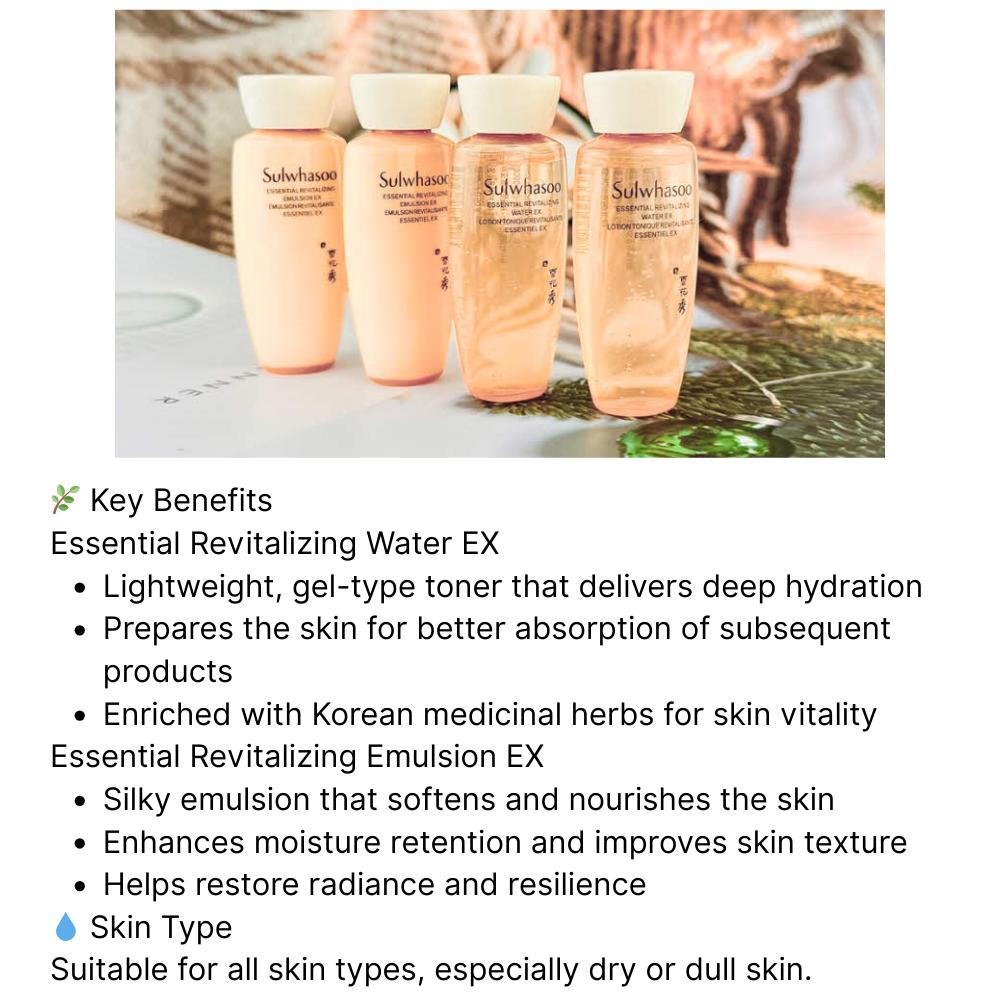 Sulwhasoo Esenciální revitalizační voda 15 ml*4, Emulze 15 ml*4 <Vzorek>