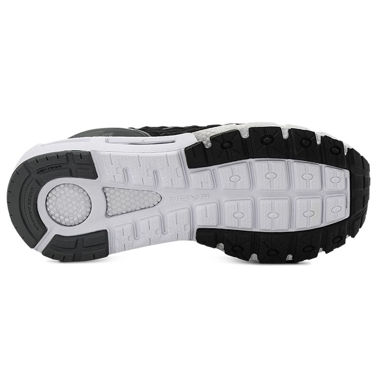 Under Armour HOVR Mega 2 Synthetic Leather Fabric HOVR Mega 2 Clone CN Trendy Low-Top Lifestyle Shoes Women Sneaker Black 3025487-001