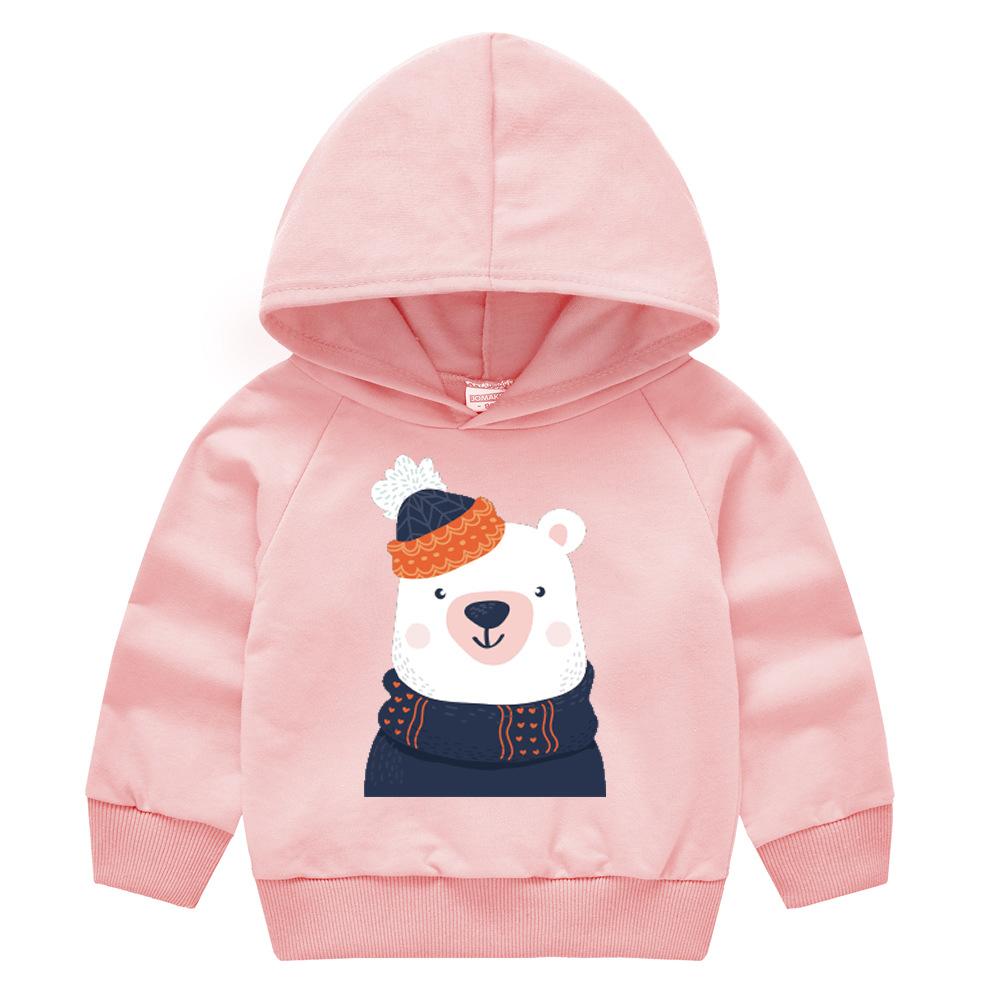 Frühling und Herbst Kindermode Kapuzenpullover Jungen und Mädchen Cartoon Druck Pullover Langarm Tops