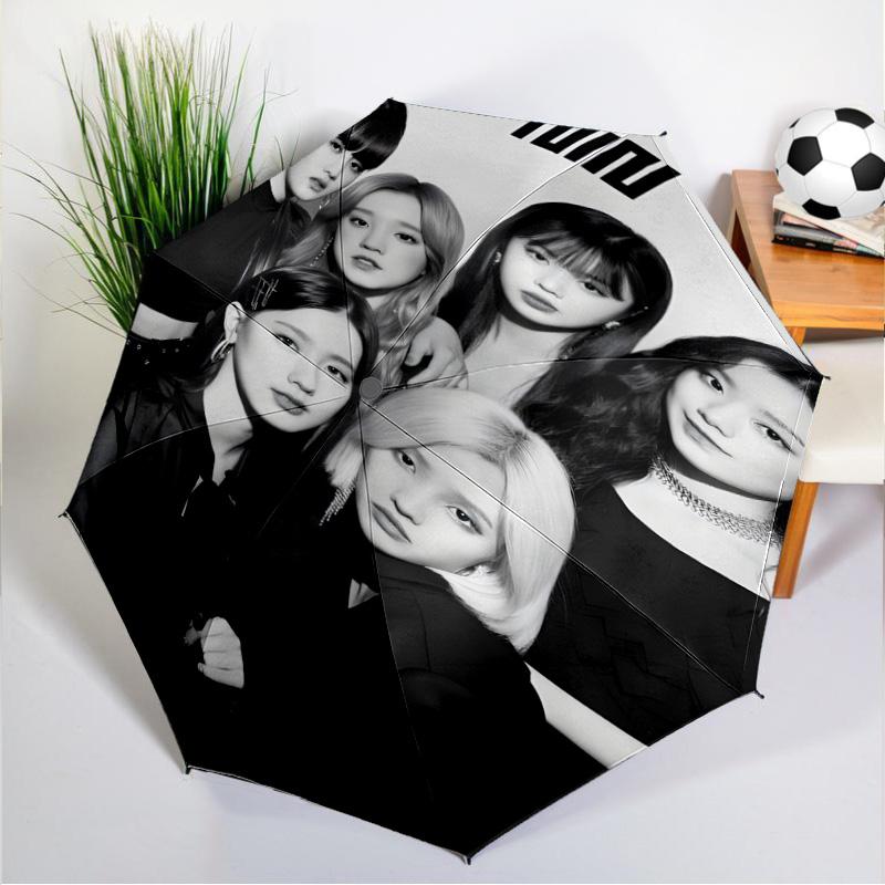 Kpop Idle Colorful Dreams Umbrella 8-Frame for Travel, Camping, Casual Lightweight Portable Umbrella, Essential for Every Family Holidays Gift