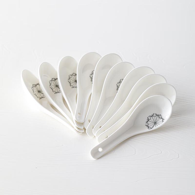 Sushihouse Ceramic Dandelion Soup Spoons