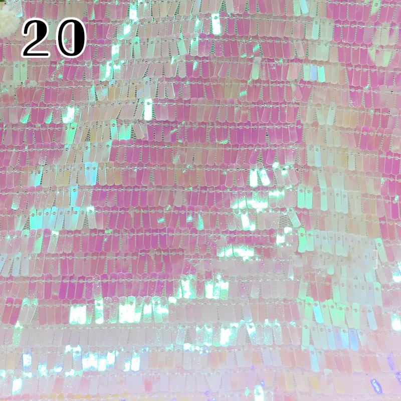 100x130cm Glitter Sparkly Fabric Iridescent Sequin Embroidery Mesh Fabric Stage Costume Party Evening Dress Decor Diy Material