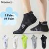 5/10 Paires Chaussettes de Sport en Coton pour Homme Chaussettes Basse Taille Cheville Absorbantes Respirantes Lot