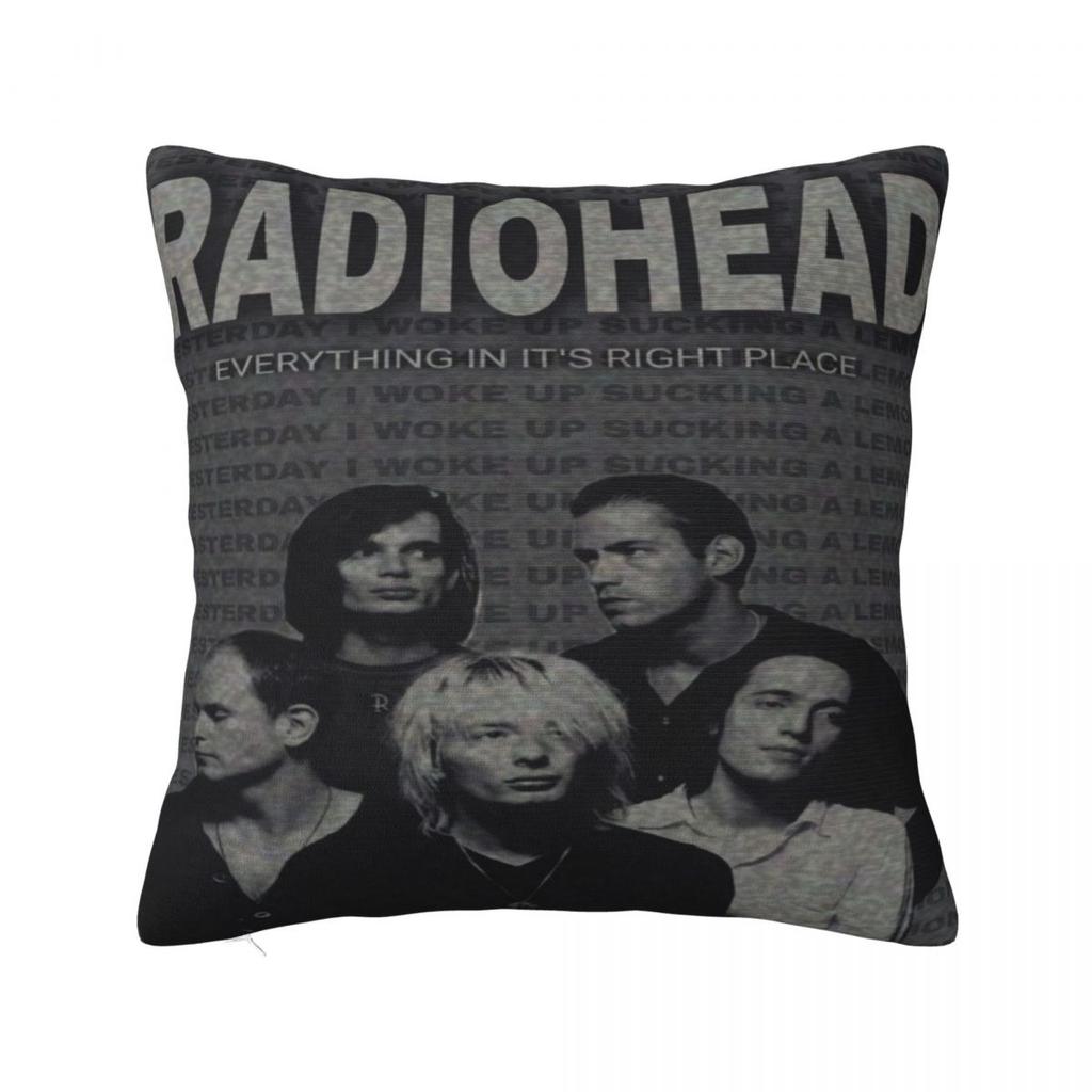 Radiohead Rock Metal Band Pillowcase Cushion Cover Throw Pillow Cover Soft And Sweet Chair Decoration Zippered Multi Size
