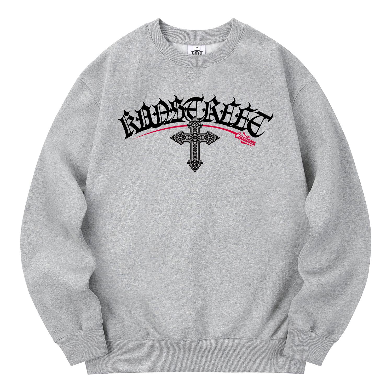 Khan 6312 Kmg0162 Letterlink Cross God Свитшот на флисе Серый L