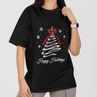Christmas Tree Shirt Happy Holidays Tee Winter Festive Holiday Graphic Unisex M