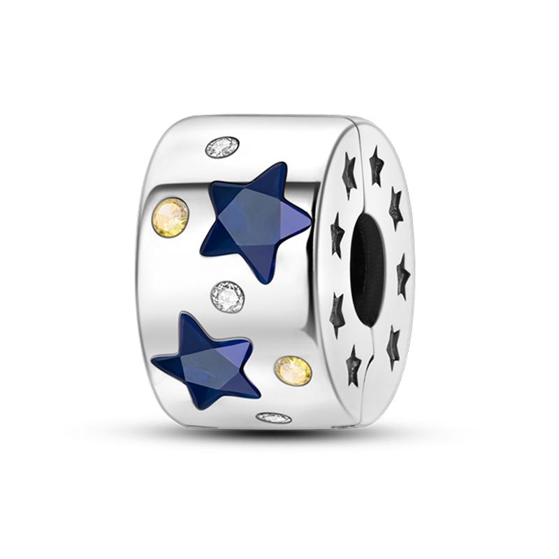 Copper Clips Copper Stars Moon Sun Daisy Clip Charms Butterfly Safety Chain Fit Original Bracelet Diy Jewelry Gifts