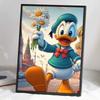 DIY Diamond Painting Donald Duck and Flowers Cross Stitch Kit Mosaic Art Diamond Painting Full Circle Diamond Home Decoration