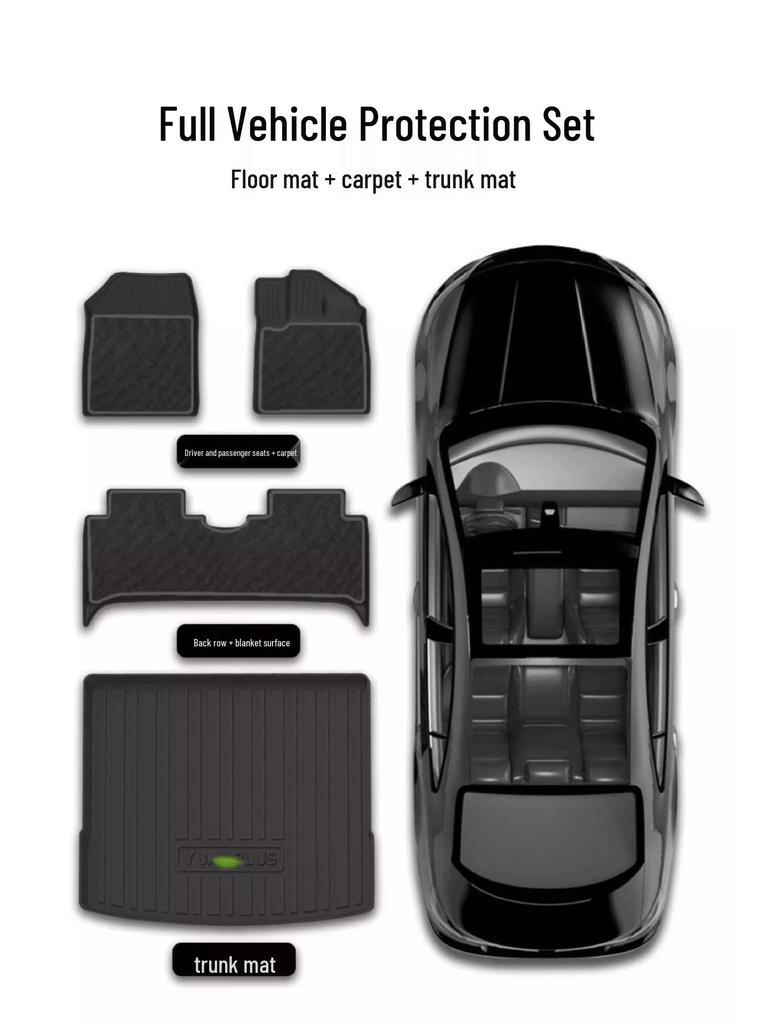 Odorless Waterproof TPE Floor Mats for 2015-2024 Toyota Hilux Pickup, LHD/RHD