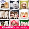 Dog Pattern Square Decorative Pillowcase Living Room Sofa Cushion Pillow Home Decoration