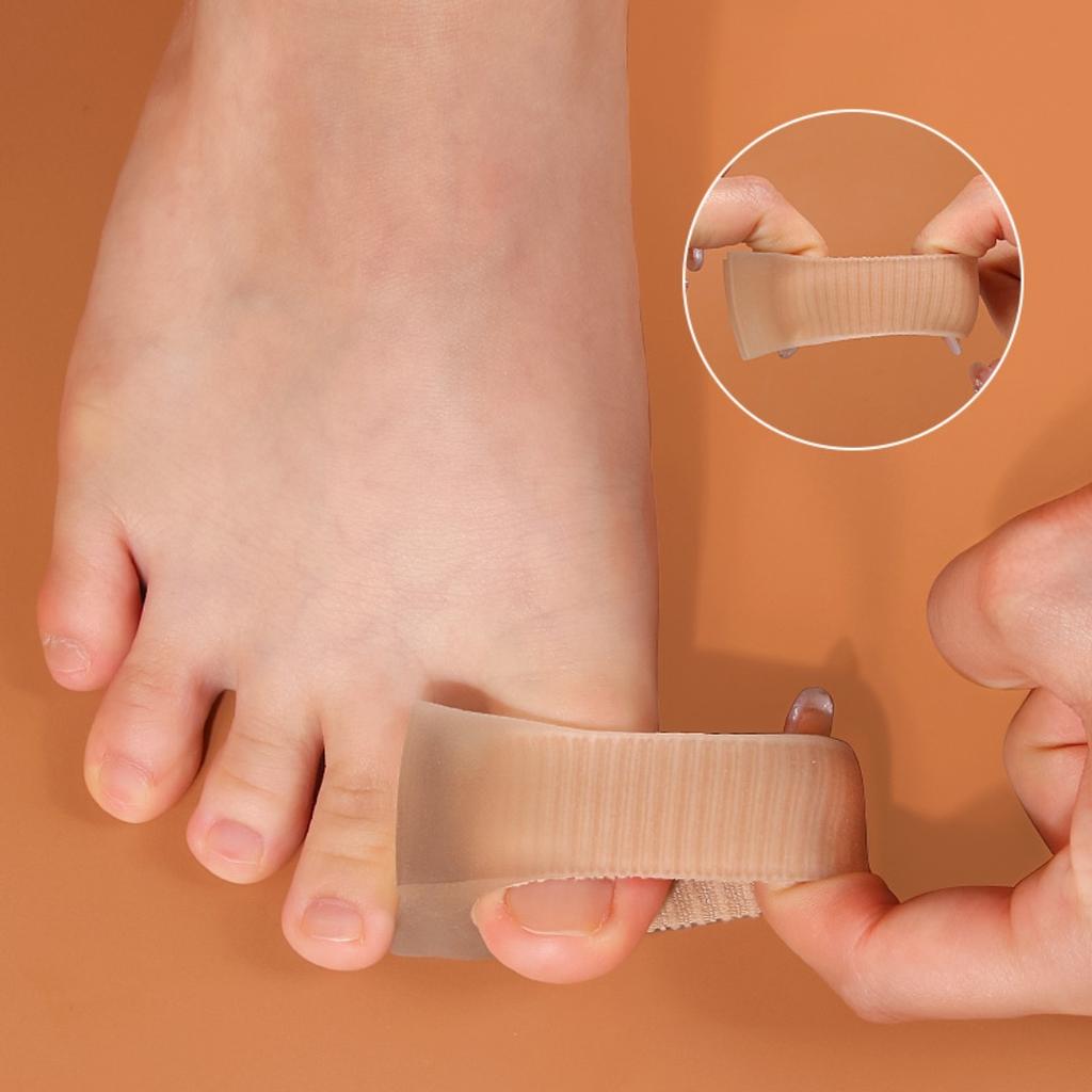 2Pcs Single Hole Toe Spreader Silicone Bunion Corrector Hallux Valgus Toe Straightener Separator for Pain Relief