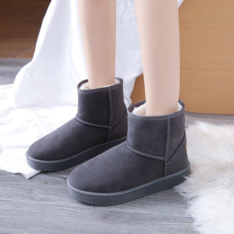 Snow Boots Women New Fashion All -Match Short Tube Cotton Shoes Winter Warmth And Velvet Thick Bread Shoes
