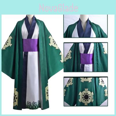 Costum Cosplay Kimono Roronoa Zoro din Țara Wano One Piece Pentru Bărbați și Femei