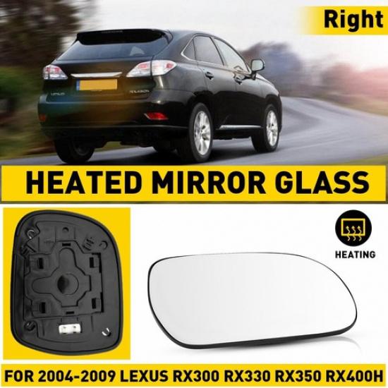Passenger Side Power Mirror Glass FOR 04-09 Lexus RX300 RX330 RX350 RX400H EOA