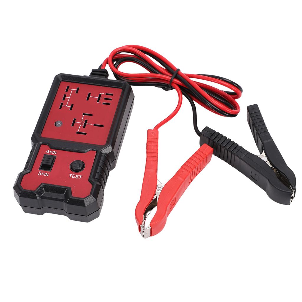 Automotive Relay Tester 4 Pin 5 Pin Universal Car Relay Tester Diagnostic Tool with Battery Clips for Repair