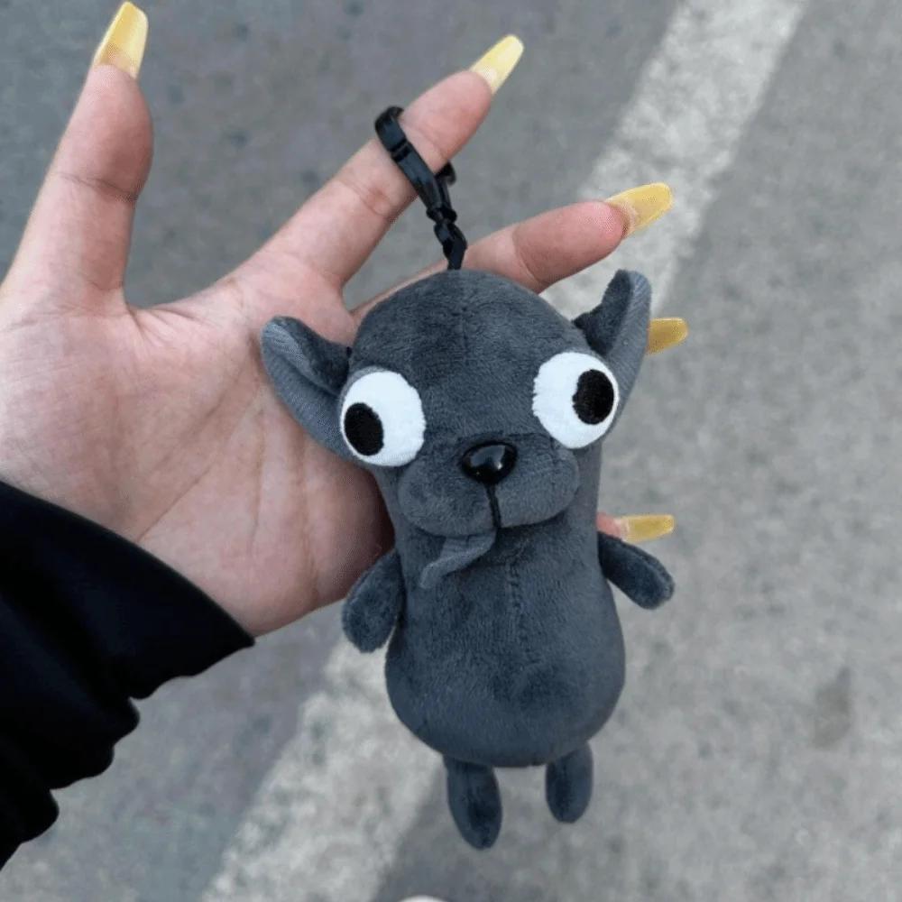 Chihuahua Plüsch Schlüsselanhänger Chihuahua Plüsch Hund Schlüsselanhänger Realistisches Stofftier Chihuahua Welpenpuppe Kawaii Schwarzer Chihuahua Anhänger gray