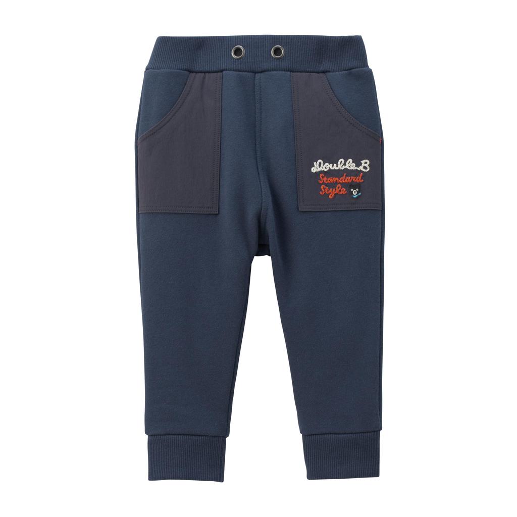 MIKI HOUSE Double Bee Long Navy Blue [MIKI HOUSE] Pants, Pants, Trousers, Logo, Bear, Plain, Boys, Girls, Babies, Kids, Children's Clothes,