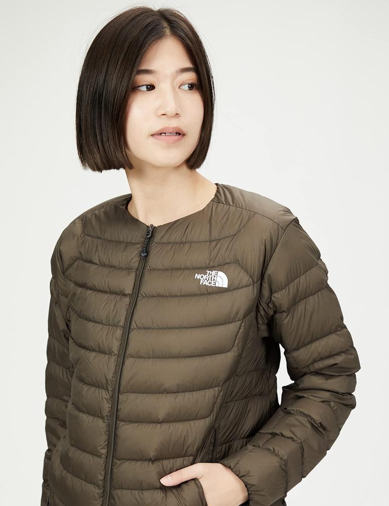 The North Face Thunder Round Neck Cold Cocoa Size M Women's Jacket, Water-Repellent, Photonic, Weather, Brown,