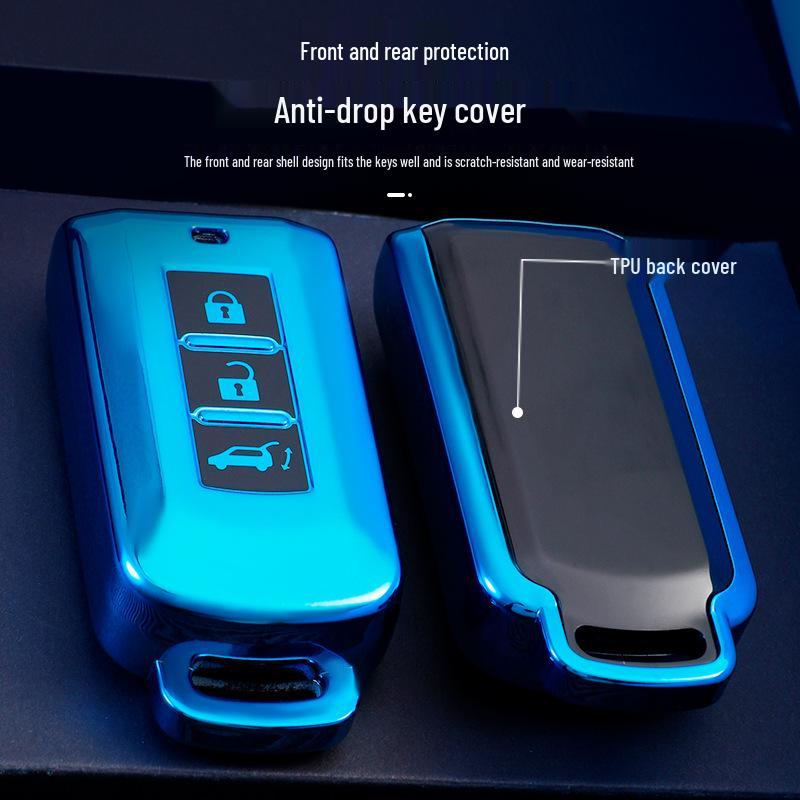Mitsubishi Key Cover: Fits Outlander, Eclipse Cross, RVR, ASX, Lancer, Pajero Sport Key Shell.