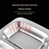Zhuoliang Thickened 304 Stainless Steel Rectangular Multi-Compartment Meal Tray