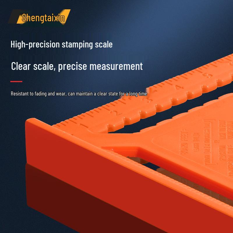 High Precision 90° Woodworking Triangle Ruler with 45° Thickened Board
