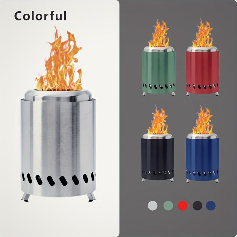 1pc Mini Fire Pit For Table, Small Tabletop Fire Pit For Smores, Indoor Outdoor Tabletop Fire Pit With Carry Bag, Fueled By Pellets Or Wood