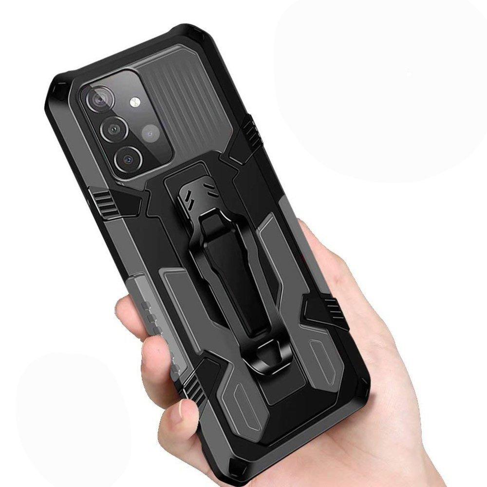 Hybrid KickStand Case for Samsung Galaxy A72 5G / A72 LTE, Black/Grey