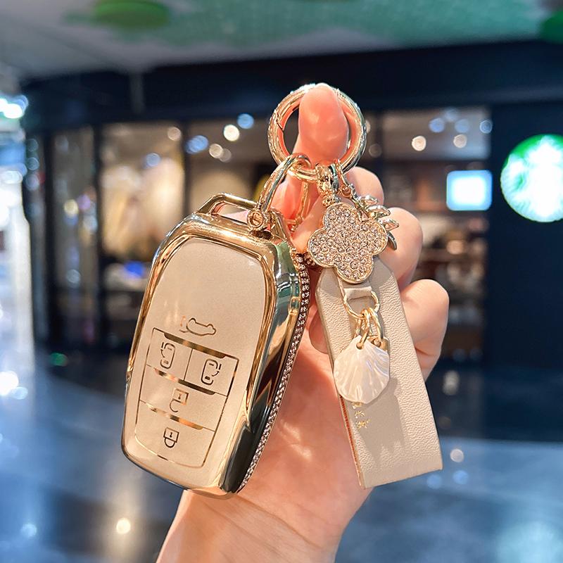 For Toyota Keycase Sienna Alphard Granvia Crown Vellfire Keycover Keyshell Keychain Premium Car Key Shell Cars Accessories