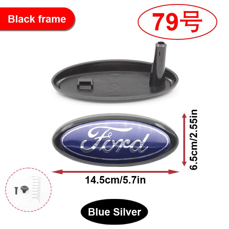 Car Logo Front Grille Badge Trunk Cover Sticker Decal Accessories For Ford Fiesta ST Fusion Explorer Escape Shelby Edge Kuga MK6