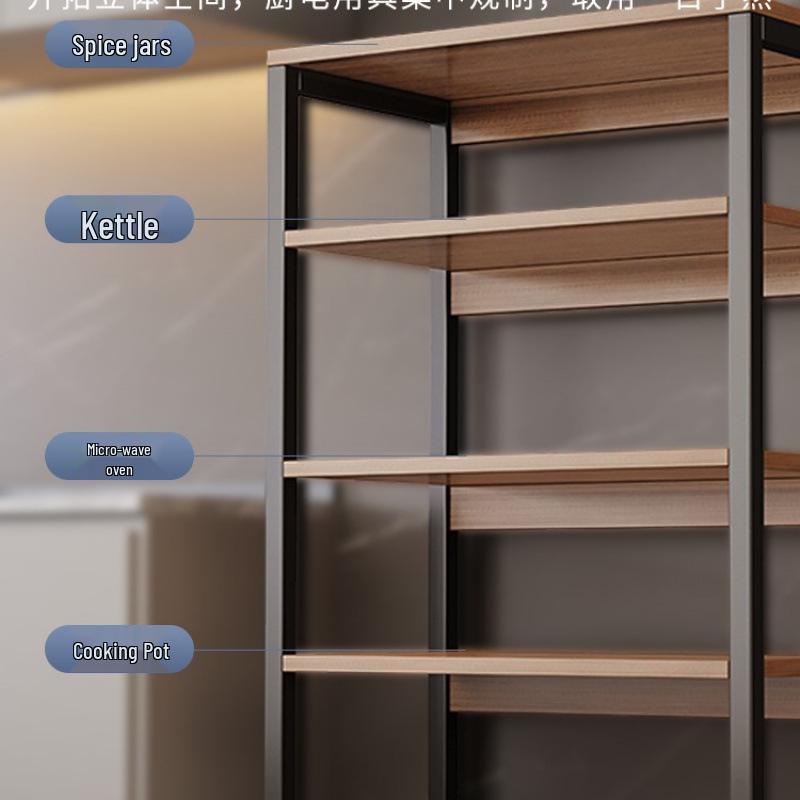 Freestanding Multi-Layer Kitchen Storage Rack for Microwave & Cookware