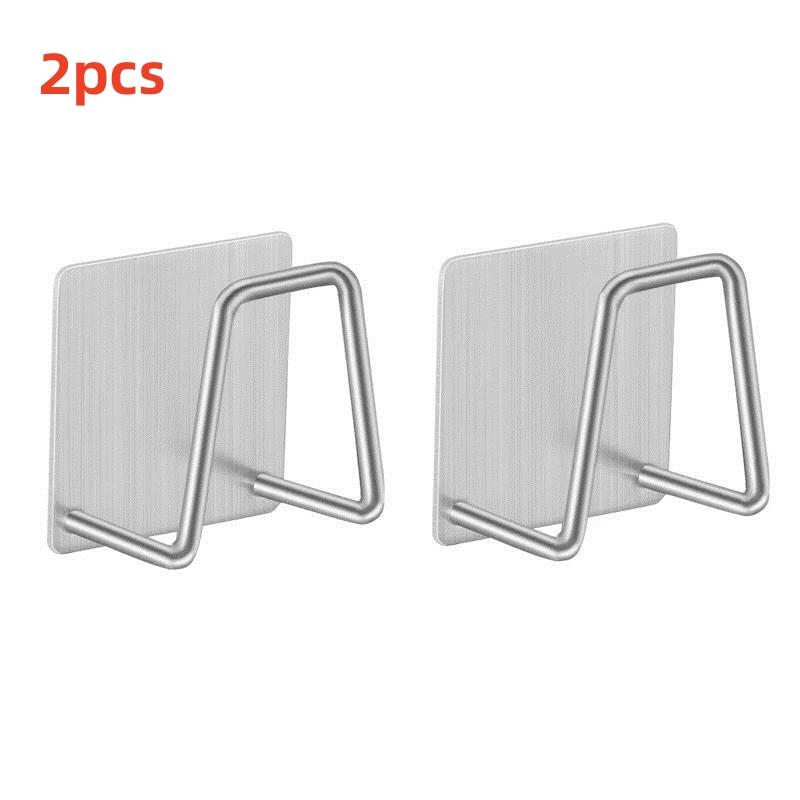 Kitchen Stainless Steel Sink Sponges Holder Self Adhesive Drain Drying Rack Kitchen Wall Hooks Accessories Storage Organizer