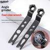 Multifunction Wrench Angle Grinder Four Claw Thickened Disassembly Wrench Adjustment Tool For Grinding Wheel Machine Accessories